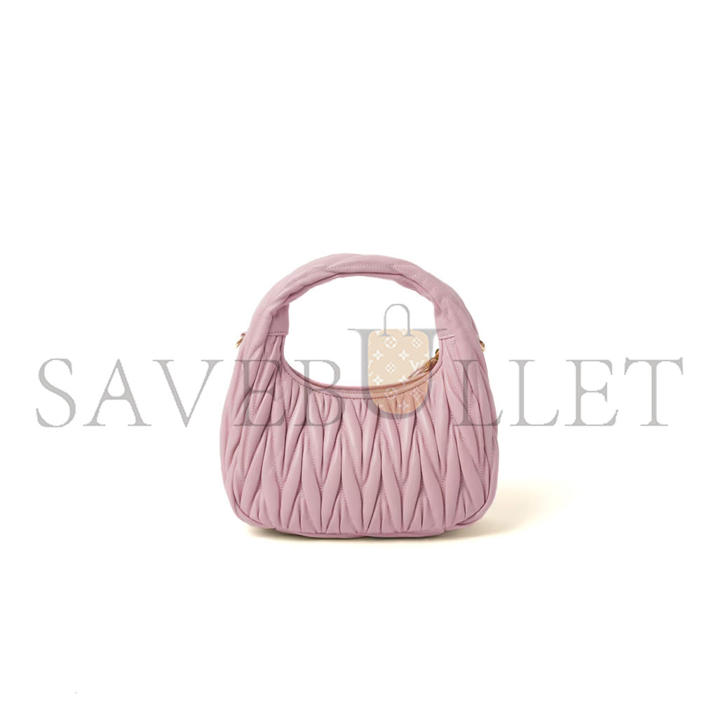 M1v M1v wander matelassÉ nappa leather hobo bag 5bc125 (20*17*6cm)